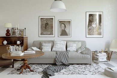 Inspiration for a retro living room in Other.