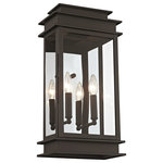 Livex Lighting - Princeton Outdoor Wall Lantern, Bronze - The Princeton collection is a fresh interpretation on the classic English pocket lantern.  Hand crafted solid brass, our Princeton fixtures are built for lasting beauty. This outdoor wall light features a bronze finish and clear glass. This old world charm is built to last.