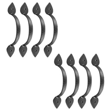 Door or Drawer Pull Wrought Iron Heart 6 7/8" Pack of 8 |
