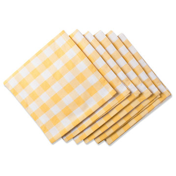 DII Yellow/White Checkers Napkin, Set of 6