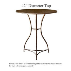 Savoy Counter Height Table with 42in. Diameter Top by Charleston Forge - Dining Tables