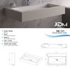 ADM Rectangular Wall Mounted Sink, White, 32"