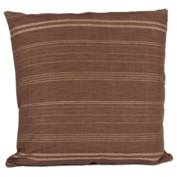 Latte Stripe 90/10 Duck Insert Pillow With Cover, 22x22