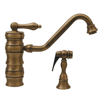 Whitehaus Vintage III Single Lever Kitchen Faucet with Side Spray