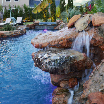 Custom Lagoon Pool and Landscaping