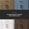 OVE Decors Bailey 60" Double Sink Bathroom Vanity With Power Bar, Driftwood Oak
