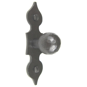 Rustic Colonial Spade Tip Iron Cabinet Knob Hammered  HK15, Bronze