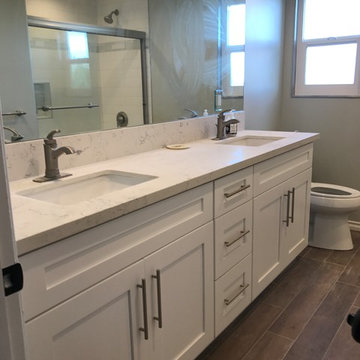 Bathroom Remodel with Blue Accent Tile