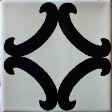4.2x4.2 9 pcs Black Diamond Talavera Mexican Tile