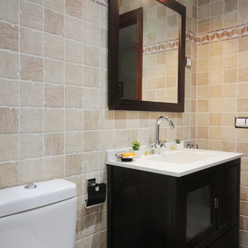 Reforma y decoracion de Baño Rustico
