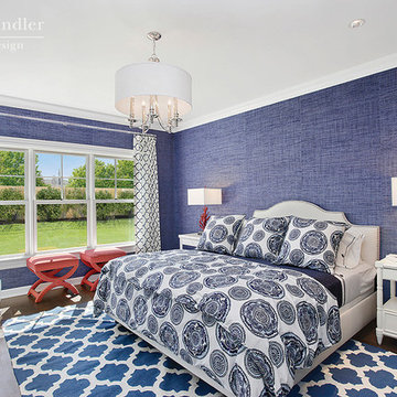 Bedroom in the Bishops Pond Model Homes by Mabley Handler Interior Design