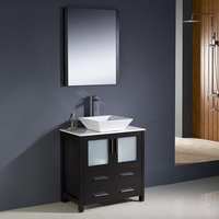 Fresca Torino 30" Espresso Modern Bathroom Vanity w/ Vessel Sink