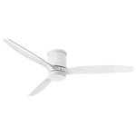 HInkley - Hinkley Hover 60" Integrated LED Flush Mount Ceiling Fan, Matte White - Clean and sleek, Hover Flush is a stunning modern upgrade for any project. Available in Brushed Nickel, Graphite, Matte White, Metallic Matte Bronze or Matte Black, Hover comes equipped with integrated LED lighting and DC motor technology to deliver excellent energy efficiency. Hover Flush is so versatile; it can be used for both indoor and outdoor spaces.