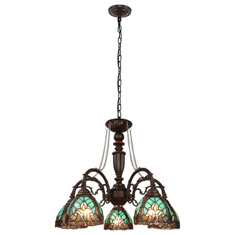 Chloe Lighting Liason Victorian-Style 5-Light Antique Large Chandelier 27" Wide