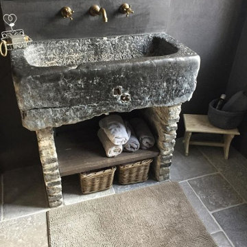 Antique Limestone Sinks in Various homes