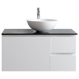 Ferrara Vanity With Vessel Sink White Without Mirror 36 Ferrara Vanity With Vessel Sink White Without Mirror 36