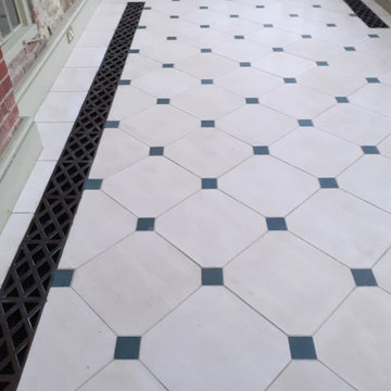 Grubby and Scratched Portland Limestone Conservatory Floor Renovated in Docking