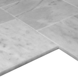 Carrara Marble Italian White Bianco Carrera 6x6 Marble Tile Polished - Home Accessories & Decor