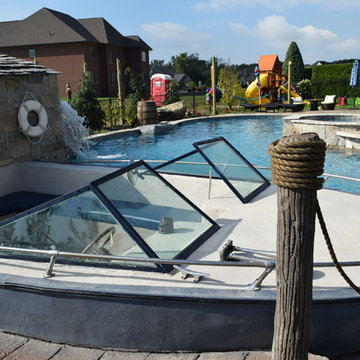 Backyard Boating Gunite Pool with ecoFinish KON