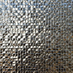 12x24 Square Drop Texture Metallic Tile, Iron - Wall And Floor Tile