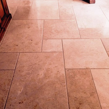 Limestone Tiled Floor Cleaning in Leatherhead
