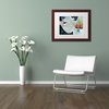 'Hibiscus' Art, 16x20, Wood Frame, White Mat