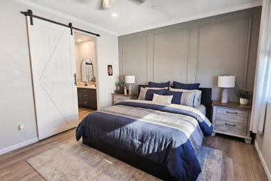 Inspiration for a modern bedroom remodel in Other