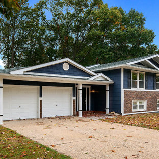 75 Beautiful Blue Split-Level Exterior Home Pictures & Ideas ...