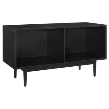 Crosley Furniture Liam 40"Mid-Century Wood Storage Console Cabinet in Black