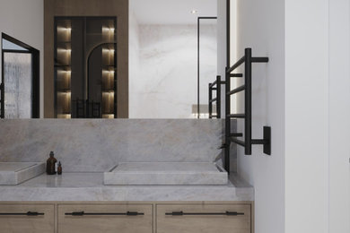 Minimalist bathroom photo in Dallas
