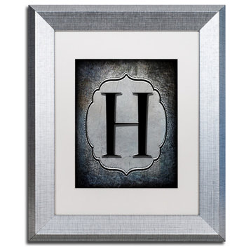 LightBoxJournal 'Letter H' Art, Silver Frame, White Mat, 14x11