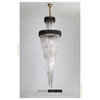 Menton Empire Crystal Stairwell Chandelier, Black, 39.4'', Dimmable, Warm Light