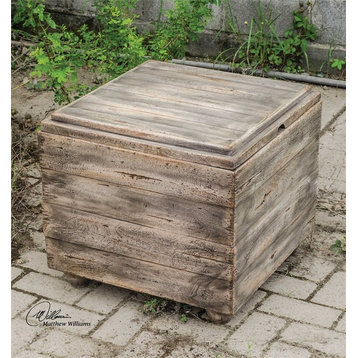 Avner Wooden Cube Table By Designer Matthew Williams