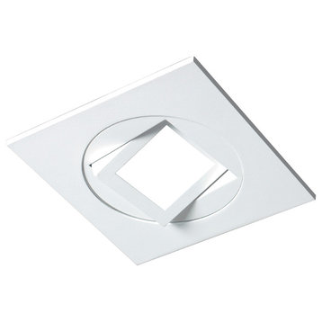 4" White Square Multi-Adjustable Recessed LED Downlight, 4000k