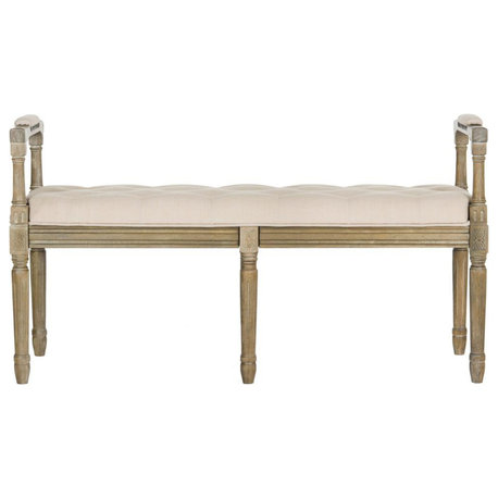 Raiden Linen Rustic Oak Bench