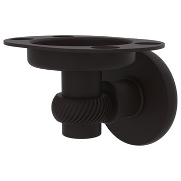 Continental Toothbrush Holder With Twist Accents, Oil Rubbed Bronze