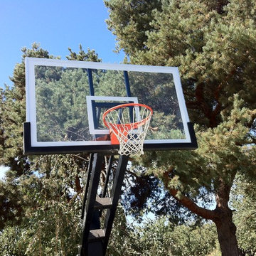 Betty J's Pro Dunk Diamond Basketball System on a 50x40 in Atwater, CA