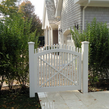 Custom Built White Picket Gate - Southampton, NY