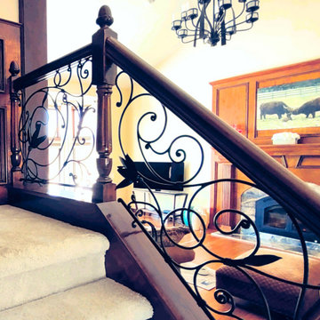 #2471 - Flamboyant Art Nouveau Staircase Railing