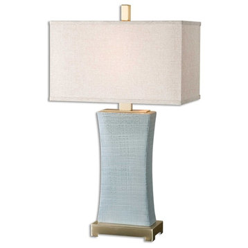 Cantarana Blue Gray Table Lamp By Designer Carolyn Kinder
