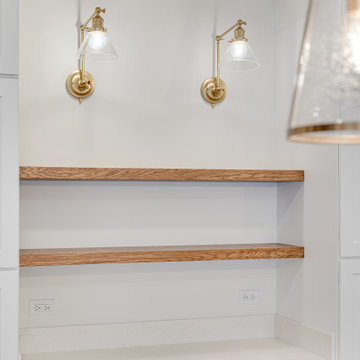 White Kitchen With Wood Tones