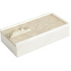 Alabaster Box With Rock Finial Natural