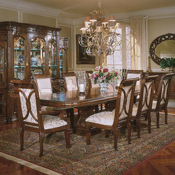"Michael Amini" Hazelnut 9 PC Dining Set, Villagio Collection - Furniture