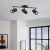 Calloway 3 Light Fixed Track Light, Structured Black, Metal Cylinder Shades