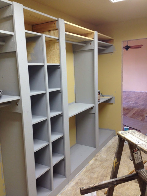 I wanted a clean cut closet system...how can I make this look Finished