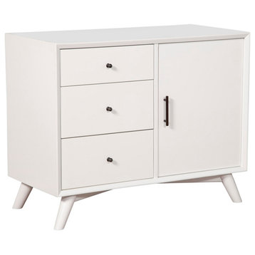 Alpine Furniture Home Decorative Flynn Accent Cabinet - White