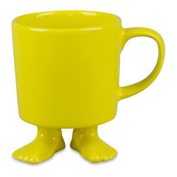 Dylan Kendall - Dylan Kendall-Ceramic Mug with feet blue, Yellow - Mugs