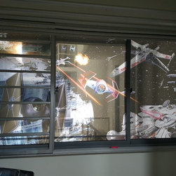 "Star Wars Space Battle" Window Mural - Products