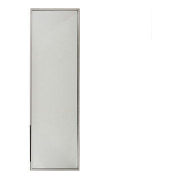 Louise Modern Rectangular Standing Mirror, Mirror, Stainless