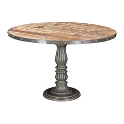 French Soda Fountain Round Table 47" - Dining Tables